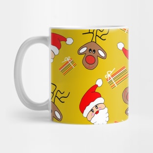 CHRISTMAS Holiday Santa And Reindeer Mug